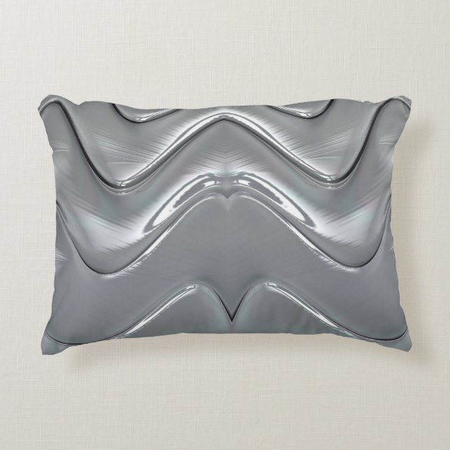 Runddyna silver platinum prydnadskudde (Framsidan)