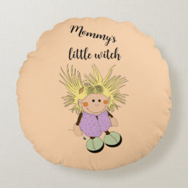 Runde Kissen "little witch" Rund Kudde