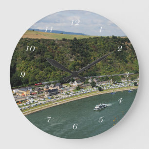 Runde Wanduhr An der Loreley im Mittelrheintal Stor Klocka