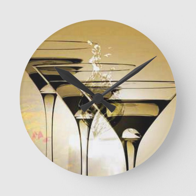 Runde Wanduhr mit Gläser Motiv Rund Klocka (Framsida)