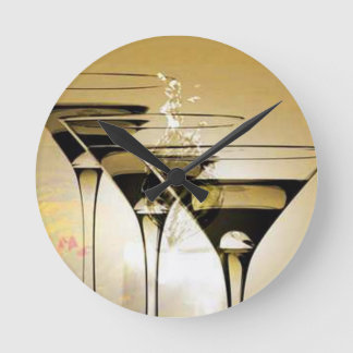 Runde Wanduhr mit Gläser Motiv Rund Klocka