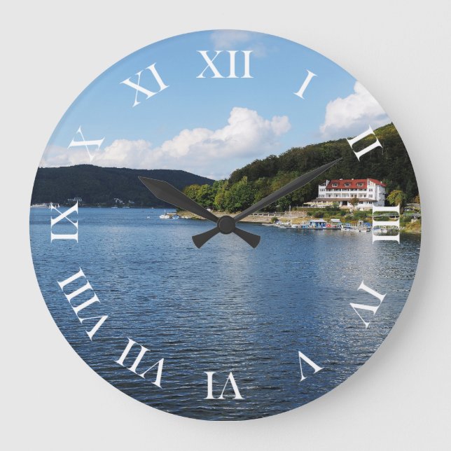 Runde Wanduhr römische Ziffern Edersee Nordhessen Stor Klocka (Framsida)