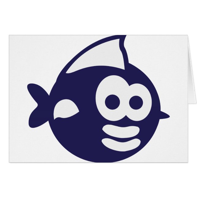 Runder Fisch fish Hälsningskort (Framsidan Horizontal)