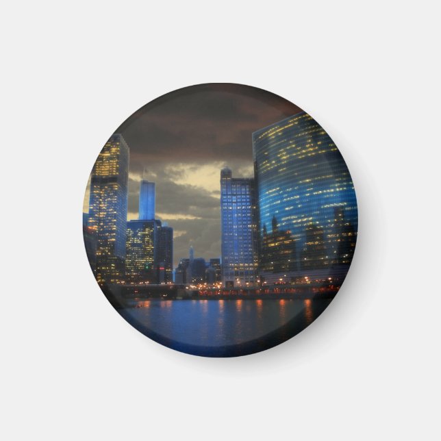 Runder Magnet Chicago (Framsidan)