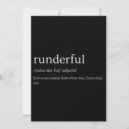 Runderfull Running Definition Funny Springer Gift Julkort
