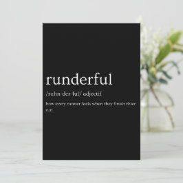 Runderfull Running Definition Funny Springer Gift Julkort