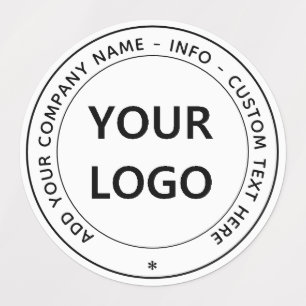 Rundetiketter för Logotyp och Anpassningsbar i för Klistermärke