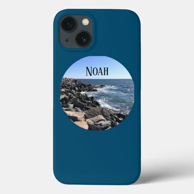 Rundfoto av atlantisk Rocky Shore Blue (Baksida)