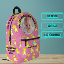 Rundfoto och Rosa av text Nalle Baby