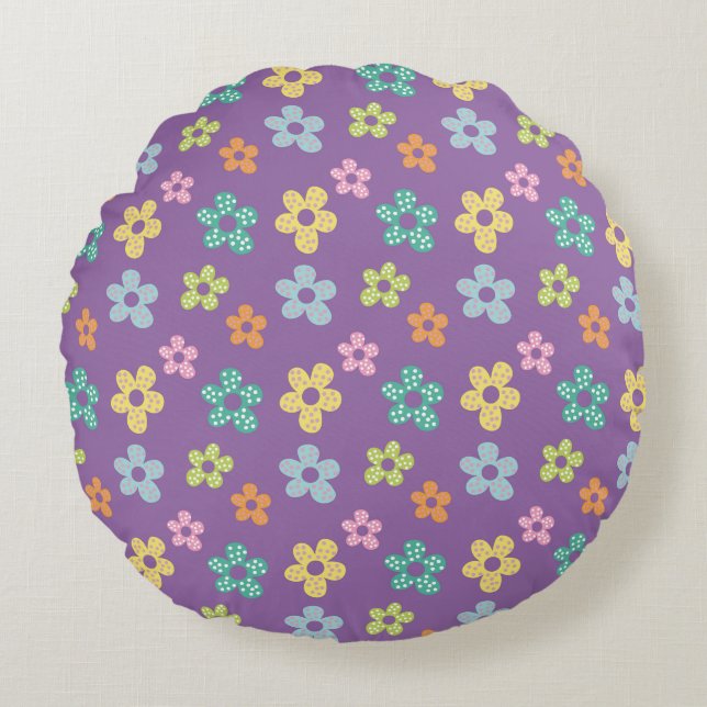 Rundfyllning för blommigt Esence Rund Kudde (Framsidan)
