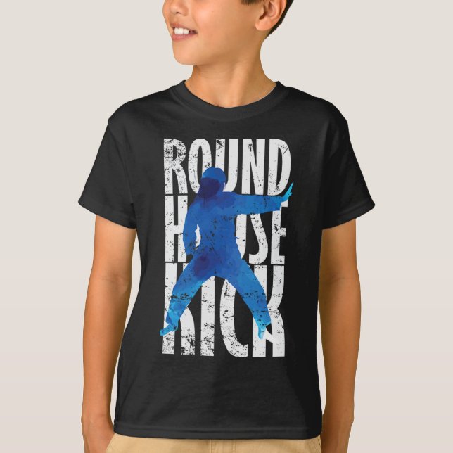 Rundhus spark Kickboxning Taekwondo  T Shirt (Framsida)