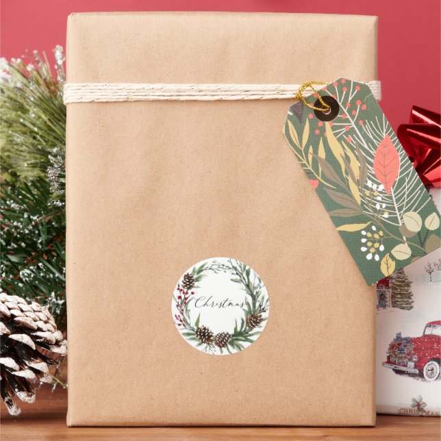 Rundklistermärken/kuvertförseglingar Runt Klistermärke (Semester)