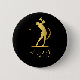 Rundknapp för anpassningsbar med golfdesign knapp