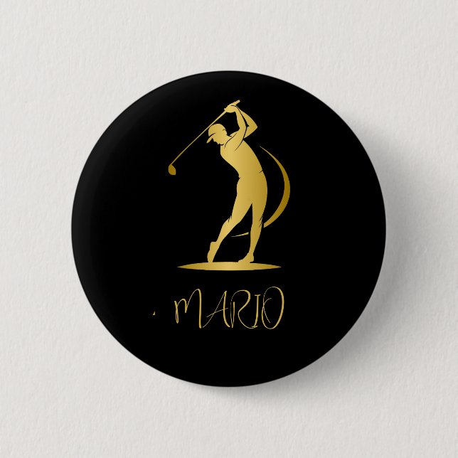 Rundknapp för anpassningsbar med golfdesign knapp (Framsida)