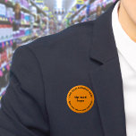 Rundknapp för Business Brand Orange Round Knapp<br><div class="desc">Knappen för runda former som du kan anpassa för att lägga namn och logotyp på företaget. Du kan använda den här kommandoknappen som ett enhetligt tillbehör till personalen. Du kan också använda den som förpackningstillbehör. Du kan också inkludera den i material som du använder i marknadsföring för att annonsera din...</div>