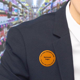 Rundknapp för Business Brand Orange Round Knapp