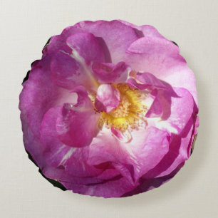 Rundkudde av rosa ros-borstat Polyester Rund Kudde