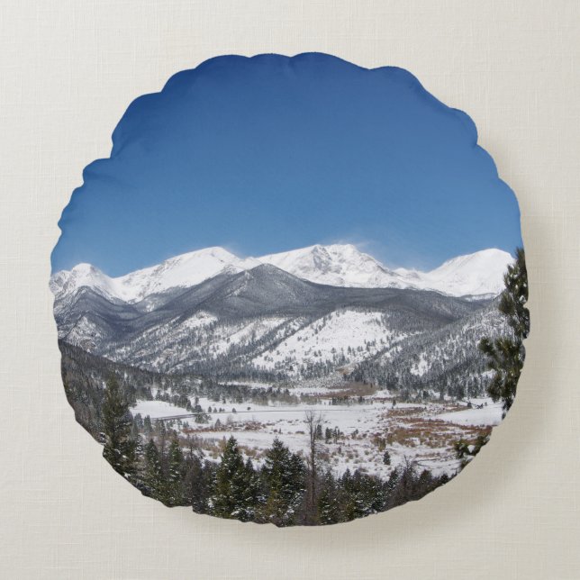 Rundkudde för Rocky Mountain National Park Rund Kudde (Framsidan)