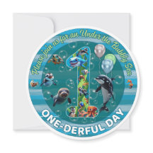 Rundlig födelsedagspresent i Inbjudan