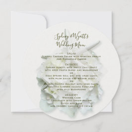 Rundmall för Seaside Garden Wedbröllopsmeny Inbjudningar