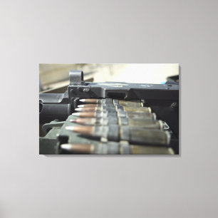 Rundor med 50 kaliber maskin-vapen canvastryck