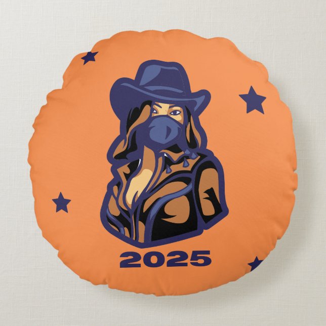 Rundpelare 2025 rund kudde (Framsidan)