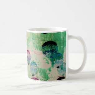 Rundpenseldrag för lera, rosa, digitala konst kaffemugg