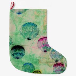 Rundpenseldrag för lera, rosa, digitala konst stor julstrumpa