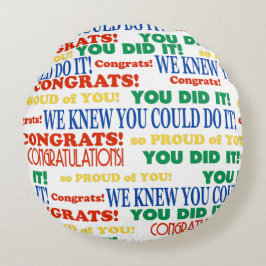 Rundpil för färgad Studenten-konst Ord Rund Kudde