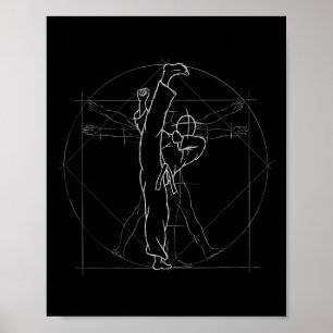 Rundspark Kickboxning Kung Fu Mma Tae-kwon-do Poster