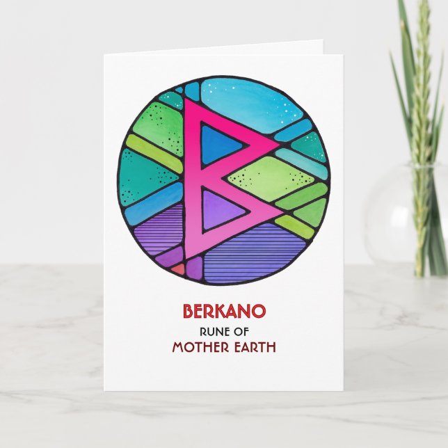 Rune Berkano - Mor Earth - Art nouveau Kort (Framsida)