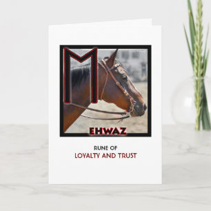 Rune Ehwaz - Loyalty & Trust - Horse Card Kort