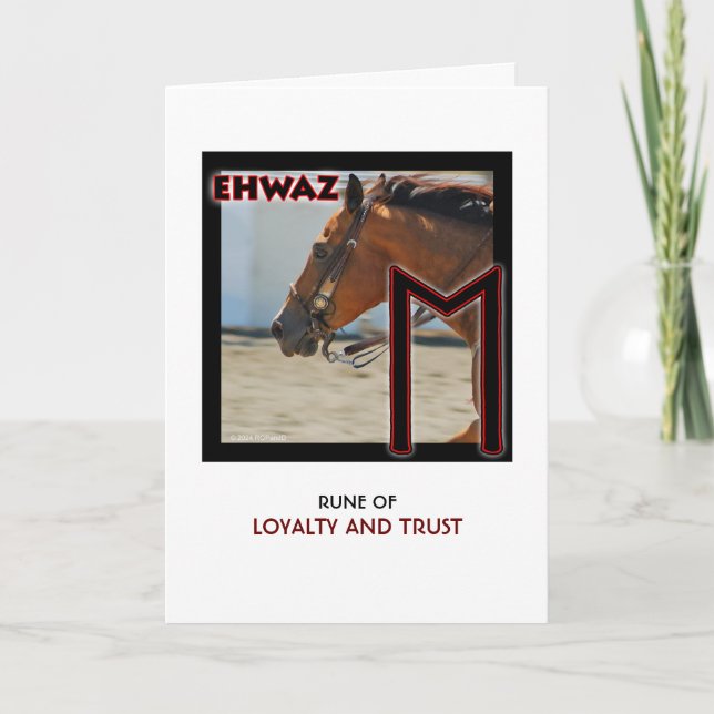 Rune Ehwaz - Loyalty & Trust - Horse Kort (Framsida)