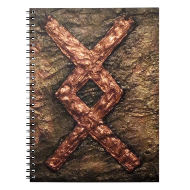 Rune Inguz Anteckningsbok Med Spiral (Framsidan)
