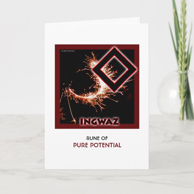 Rune Ingwaz - Rent Potential - Gnistor Kort (Framsida)