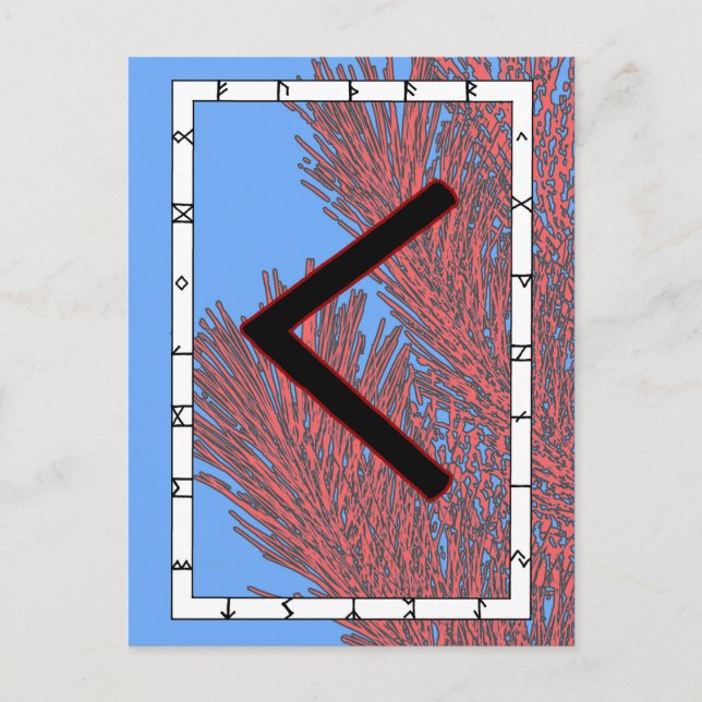 Rune Kenaz - Kunskapskort Vykort (Framsida)