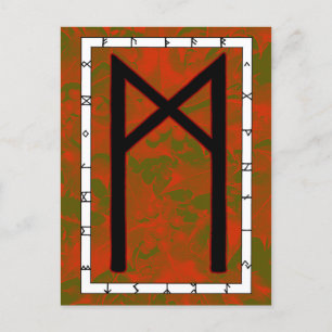 Rune Mannaz - Humanity Postcard Vykort