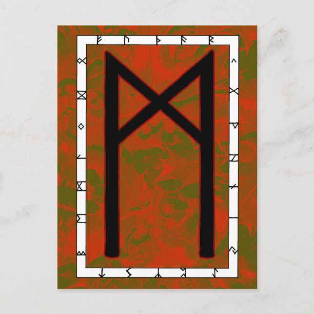 Rune Mannaz - Mänsklighetens postkort Vykort (Framsida)