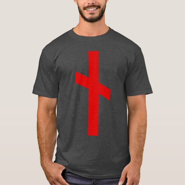 Rune Nauthiz (röd) T Shirt (Framsida)