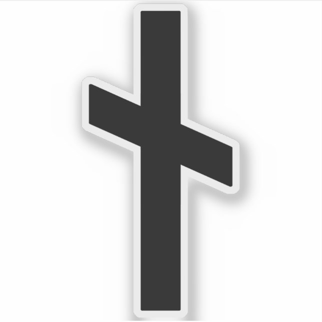 Rune Nauthiz (svart) Klistermärken (Framsida)