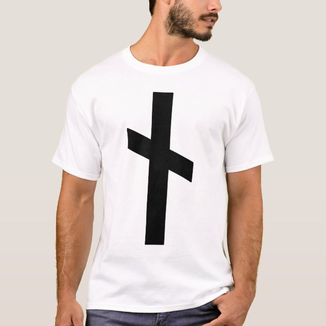 Rune Nauthiz (svart) T Shirt (Framsida)