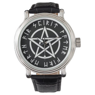 Rune pentagram-klocka armbandsur