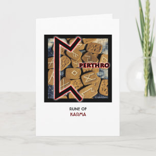 Rune Perthro - Karma - Runestone Divination Kort