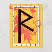 Rune Raidho - Balance Postcard