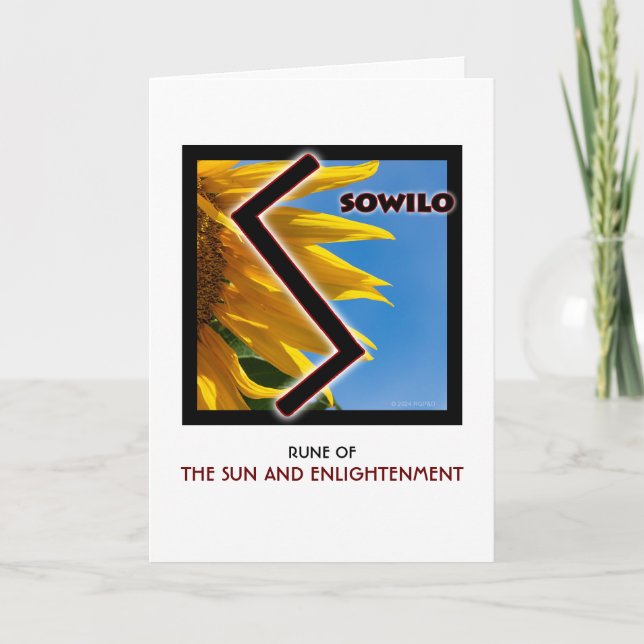 Rune Sowilo - Sol & Enlightenment - Solros Kort (Framsida)