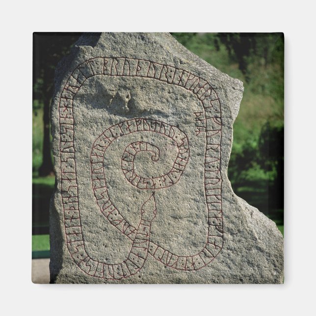 Rune-sten utanför Gripsholm Castle Magnet (Framsidan)