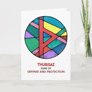 Rune Thurisaz - Defence & Protection - Art nouveau Kort