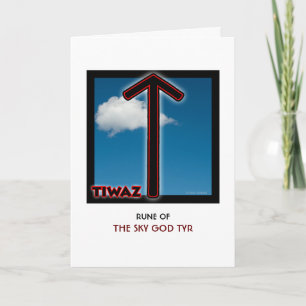 Rune Tiwaz - Himlar gud Tyr - Justice Kort