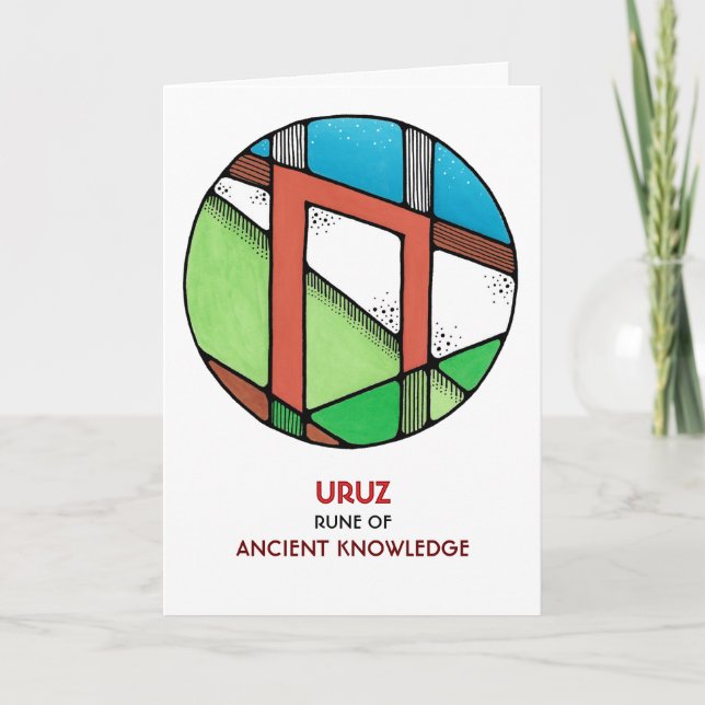 Rune Uruz - Ancient Knowledge - Art nouveau Kort (Framsida)