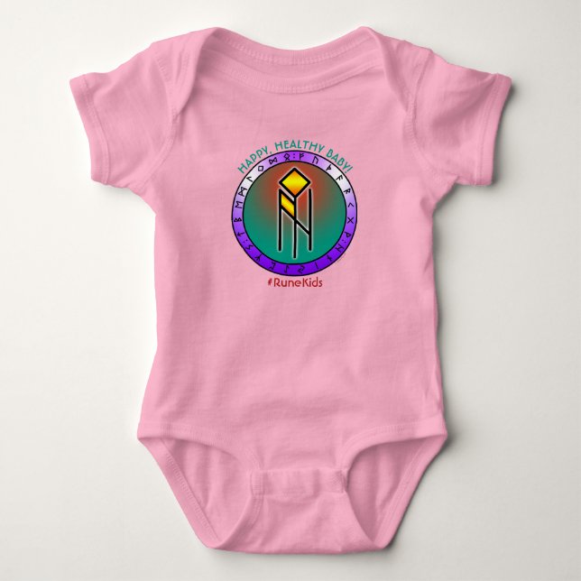 #RuneKids Happy, Healthy Baby  T Shirt (Framsida)